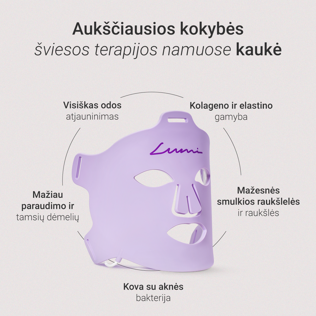 Lumi šviesos terapijos kaukė