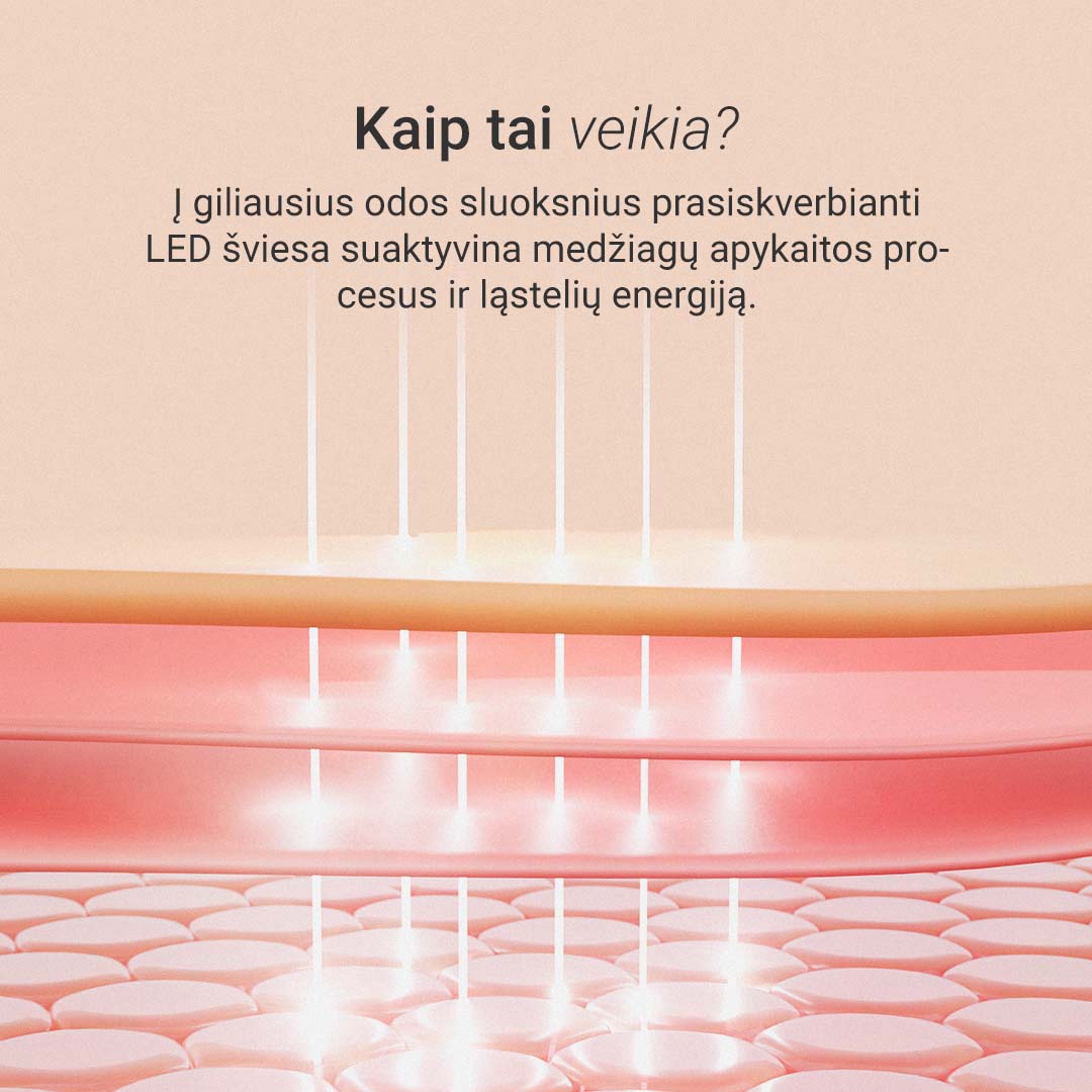 Lumi šviesos terapijos kaukė