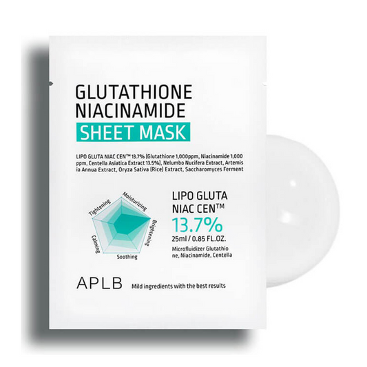 APLB Glutathione Niacinamide Sheet Mask Lakštinė veido kaukė
