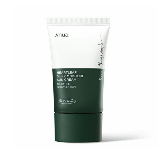 Anua Heartleaf Silky Moisture Sun Cream SPF50+ kremas nuo saulės