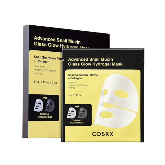 COSRX Advanced Snail Mucin Glass Glow Hydrogel Mask Hidrogelinė veido kaukė