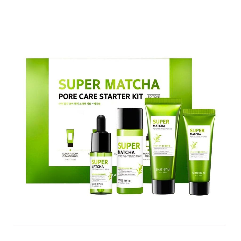 Some By Mi Super Matcha Pore Care Starter Kit Poras traukiantis veido priežiūros rinkinys