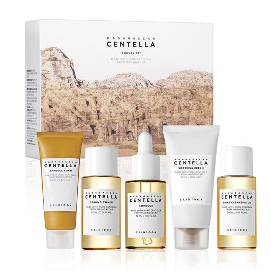 SKIN1004 Madagascar Centella Travel Gift Set Kelioninis veido priežiūros rinkinys