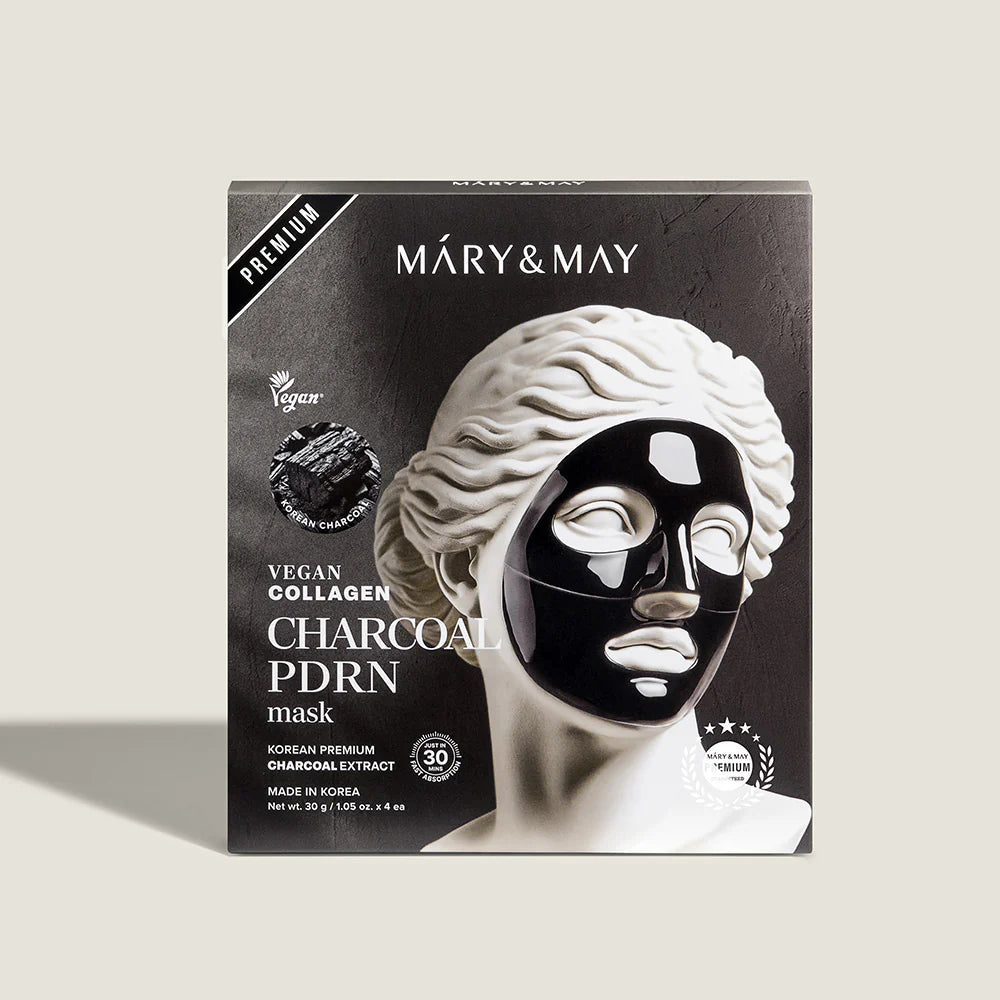 Mary & May Vegan Collagen Charcoal Pdrn Mask 30g – Veido kaukė