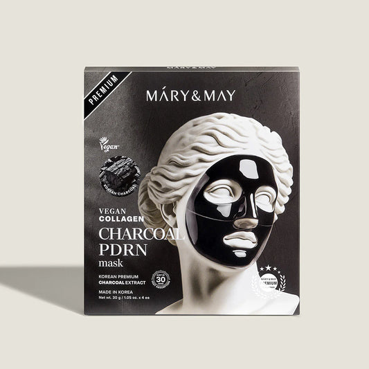 Mary & May Vegan Collagen Charcoal Pdrn Mask 30g – Veido kaukė