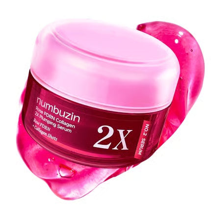 Numbuzin No2x Serum Rose PDRN Collagen 2x Plumping Serum for Glowing Skin – Veido serumas