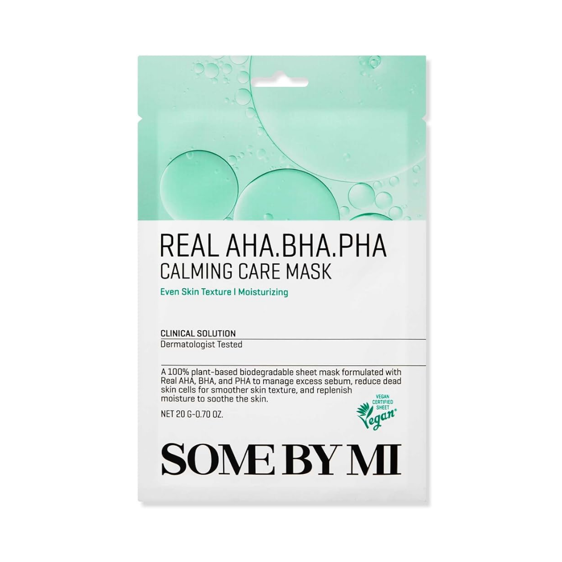 SOME BY MI Real AHA-BHA-PHA Calming Care Mask Lakštinė veido kaukė