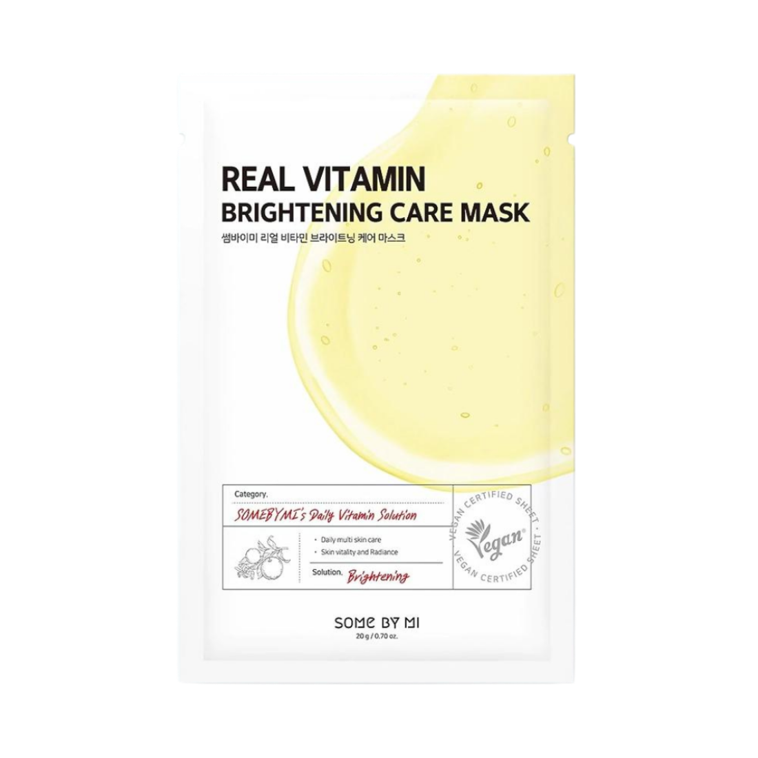 SOME BY MI Real Vitamin Brightening Care Mask Lakštinė veido kaukė