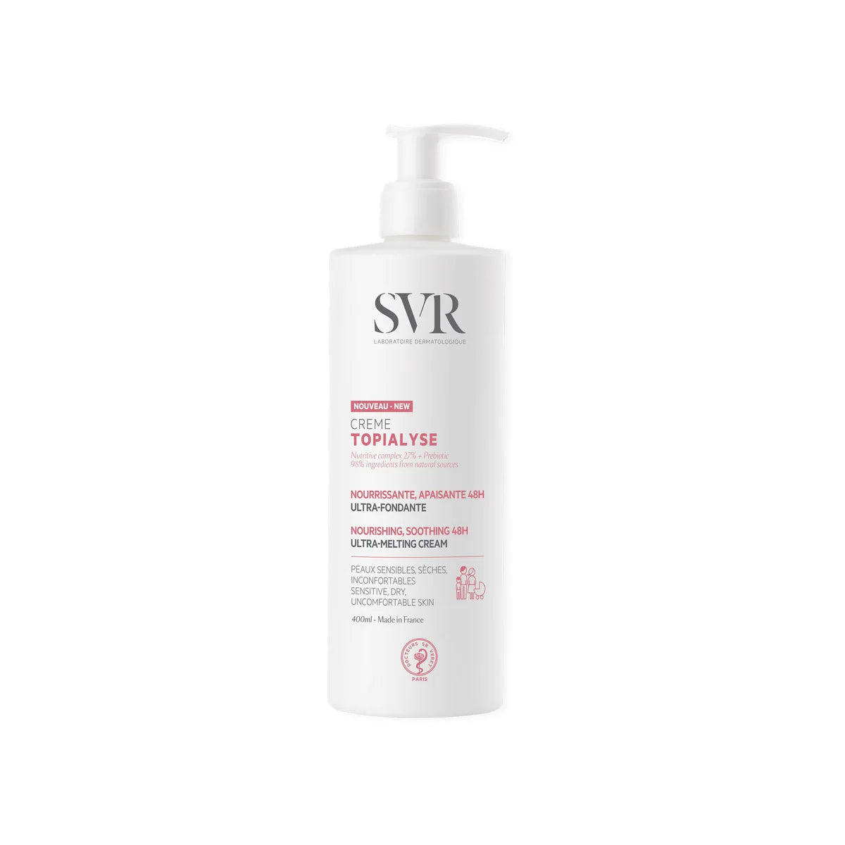 Svr Topialyse Nourishing Cream For Face And Body 400ml – Veido kremas