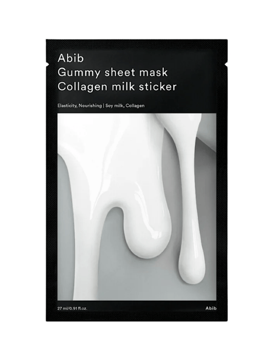 Abib Gummy Sheet Mask Collagen Milk Sticker Lakštinė veido kaukė su kolagenu