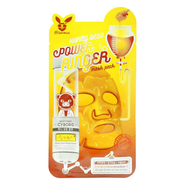 Elizavecca - Honey Deep Power Ringer Mask Pack Lakštinė veido kaukė su medumi