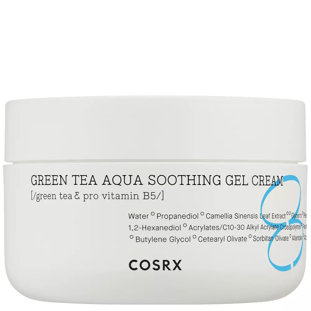 COSRX Hydrium Green Tea Aqua Soothing Gel Cream Raminantis veido kremas